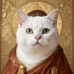 cat as a byzantine saint