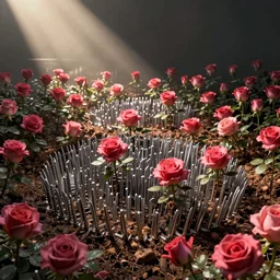 a bed of roses, a bed of nails