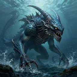 An invisible Kraken in the middle of the sea, fantasy art, in the style of greg rutkowski, illustration, epic, fantasy, intricate, hyper detailed, artstation, concept art, smooth, sharp focus, ray tracing