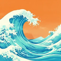 album cover of orange cyan waves by akihiko yoshida