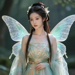 beautiful fairy with ornate robes, highly detailed, 4k, HDR, smooth, sharp focus, hyper realistic, high resolution