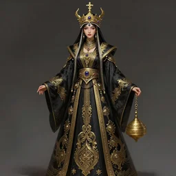 a highly detailed illustration of khutulun, intricate, elegant, highly detailed, centered, digital painting, artstation, concept art, smooth, sharp focus, league of legends concept art, wlop.