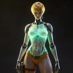 glowwave cyborg saitama from borderlands 3, au naturel, hyper detailed, digital art, trending in artstation, cinematic lighting, studio quality, smooth render, unreal engine 5 rendered, octane rendered, art style by klimt and nixeu and ian sprigger and wlop and krenz cushart