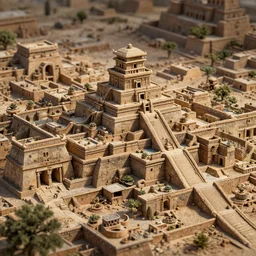 very very small aztec city, by ilya kuvshinov, rtx rendering, octane render 1 2 8 k, maya, extreme high intricate details by tom bagshaw, medium shot, close up shot, composition by sana takeda, lighting by greg rutkowski