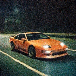 Nissan 300ZX Z32 1999 racing down high way night time japan film photo motion blur front side view ((((Wadim Kashin Wenjun Lin))))