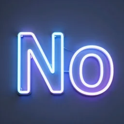 a photo of a giant, neon sign that says no
