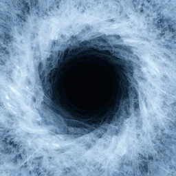 ice storm ine the center of a black hole