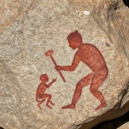 rock painting of the world's oldest profession
