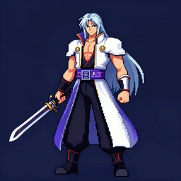 sixteen bit pixelart of sephiroth