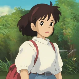 anime girl in the style of studio ghibli