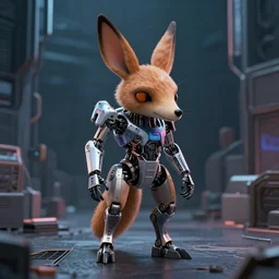 cyborg jackalope cyberpunk