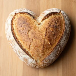 heart shaped sourdough loaf