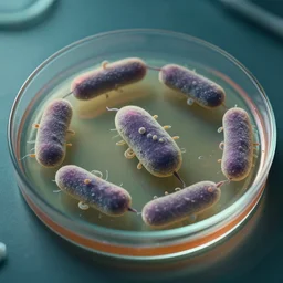 bacterial growth in a giant petri dish, realistic, cinematic lighting, establishing shot