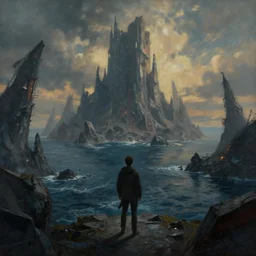 artwork by rip van winkle of the cinematic view of the titan isles