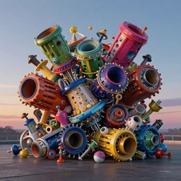 a beautiful painting of a random object, gigantic, octane render, brilliantly coloured, intricate, ultra wide angle, trending on artstation, dusk, volumetric lighting, polished, micro details, ray tracing, 8k
