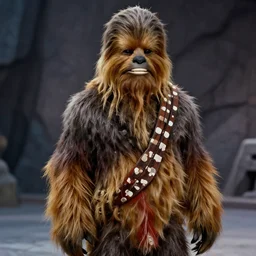 Donald Trump as Chewbacca in Star wars (1977) cinemascope and technicolor