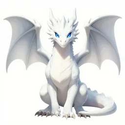 blue eye white dragon, full body concept illustration, sharp focus, symmetrical, by beksinski