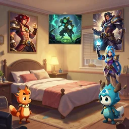 photo cartoon illustration comic manga painting of bedroom environement : 6 fantasy environement, digital painting, volumetric lighting by feng zhu, 3 d alejandro alvarez alena aenami artworks in 4 k beeple, by salman toor hearstone league of legends dofus overwatch