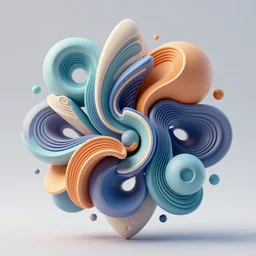 beautiful intricate, abstract shapes styled by james brooks, capacon, high definition, 4 k, octane rendered, 3 d