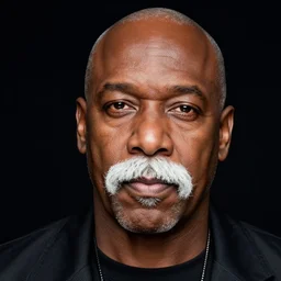dslr portrait photo still of!!! wilfred brimley!!!!!! white mustache mustache is white white white white mustache!!! as a gangsta rapper with gold chains and gold teeth grills growling at camera, 8 k, 8 5 mm f 1. 8