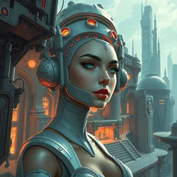 a portrait of a futuristic museum in the city, fantasy, elegant, digital painting, artstation, concept art, matte, sharp focus, illustration, art by josan gonzalez, n 4