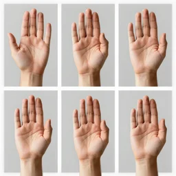 a set of hand poses of powerful mudras