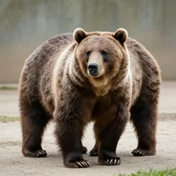 fair, petting zoo, grizzly, realistic, photography, sharp focus