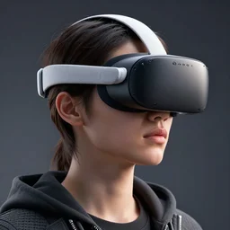 beautiful person wearing a oculus quest 2, hypermaximalistic, high details, cinematic, 8 k resolution, beautiful detailed, insanely intricate details, artstation trending, octane render, unreal engine