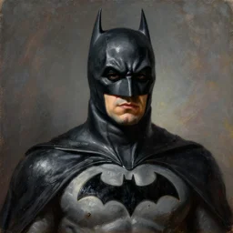 portrait of batman, oil painting by ivan aivazovsky, 1 9 th century, art, oil on canvas, wet - on - wet technique, highly realistic, expressive emotions, intricate textures, illusionistic detail, 4 k