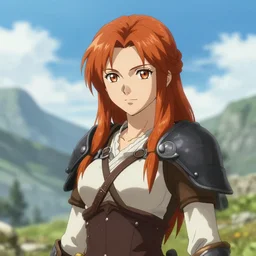 An anime portrait of Ssunbiki as a ginger huntress from Skyrim, by Stanley Artgerm Lau, WLOP, Rossdraws, James Jean, Andrei Riabovitchev, Marc Simonetti, and Sakimichan, trending on artstation