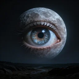 the moon's eye opens, historic photograph, creepy