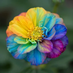 vertical macro rainbow flowers