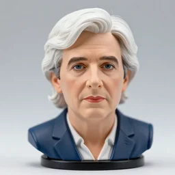 marine le pen figurine, realistic face, detailed, product photography