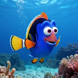 of dory from finding Nemo human cosplay underwater photo photography