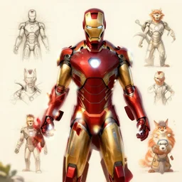 iron man in zootopia, concept art, well detailed