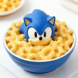 mac n cheese that looks like sonic the hedgehog
