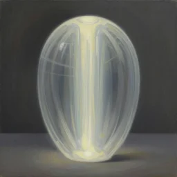 dome syndrome is a mental projection of a self - contained vessel of light, constructed by one's own mental perceptions, however, this liberating space often turns out to be a limiting condition for exploring what truly lies beyond, volumetric lighting and shadows, concept art, biomechanical, realistic oil painting by alex grey