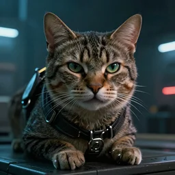 cat in cyberpunk 2 0 7 7 8 k hyperdetailed photorealism hdr unreal engine 5 extremely high level of detail