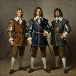 Richard Schmid and Jeremy Lipking and Antonio Rotta full length portrait painting of a young beautiful traditonal bible DArtagnan from the The Three Musketeers