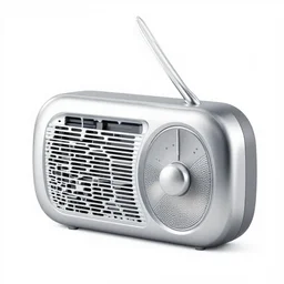 futuristic radio, transparent background