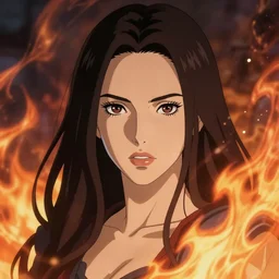 azctec warrior, megan fox, detailed perfect face, exquisite details, 4 k, high quality, fire magic, mid view, by studio muti, greg rutkowski makoto shinkai takashi takeuchi studio ghibli
