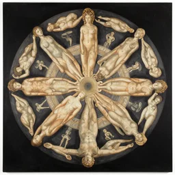 a mandala of bodies by lynda benglis, scarlett hooft graafland, ren hang, edward hopper, slim aarons, antonio canova