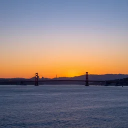 sunset over the san francisco bay area by victor vasarely
