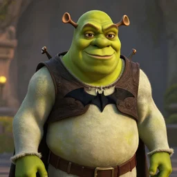 shrek as the batman in the new batman film, by steven spielberg, ultra realistic, photoreal, 8 k