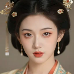 a 8 0 megapixel portrait of a pretty young princess from the song dynasty, # makeup lipstick macro eyes by ohrai, noriyoshi, rendered in octane 8 k subsurface scattering