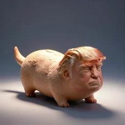 a 3D render of a Donald Trump slug