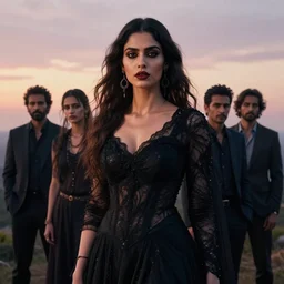 photographic portrait of a stunningly beautiful gothic south indian female in soft dreamy light at sunset, contemporary fashion shoot, by edward robert hughes, annie leibovitz and steve mccurry, david lazar, jimmy nelsson, breathtaking, 8 k resolution, extremely detailed, beautiful, establishing shot, artistic, hyperrealistic, beautiful face, octane render