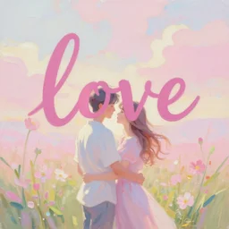 love is in the air, pastel colours, impressionist painting