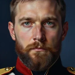 portrait of a bearded soldier, extreme fine detail background, night, highly detailed, detailed eyes, high quality, digital painting, hyperrealistic, by gaston bussiere, j. c. leyendecker, craig mullins