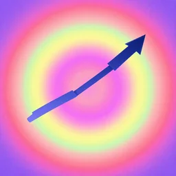 aura retro gradient image of aura ombre representing progress over profection hipster art style